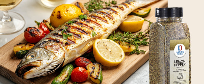 Bright, Balanced, and Bold: Whole Grilled Lemon Branzino with Organic Lemon Herb Seafood Blend